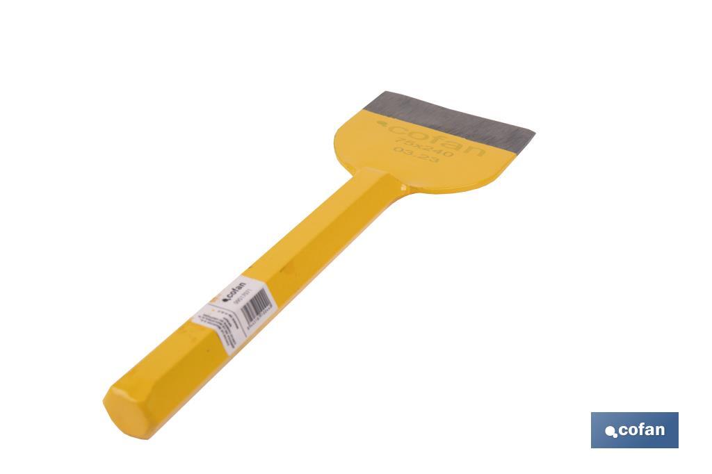 Brick bolster | With no protective handle | Available in two sizes | Steel - Cofan