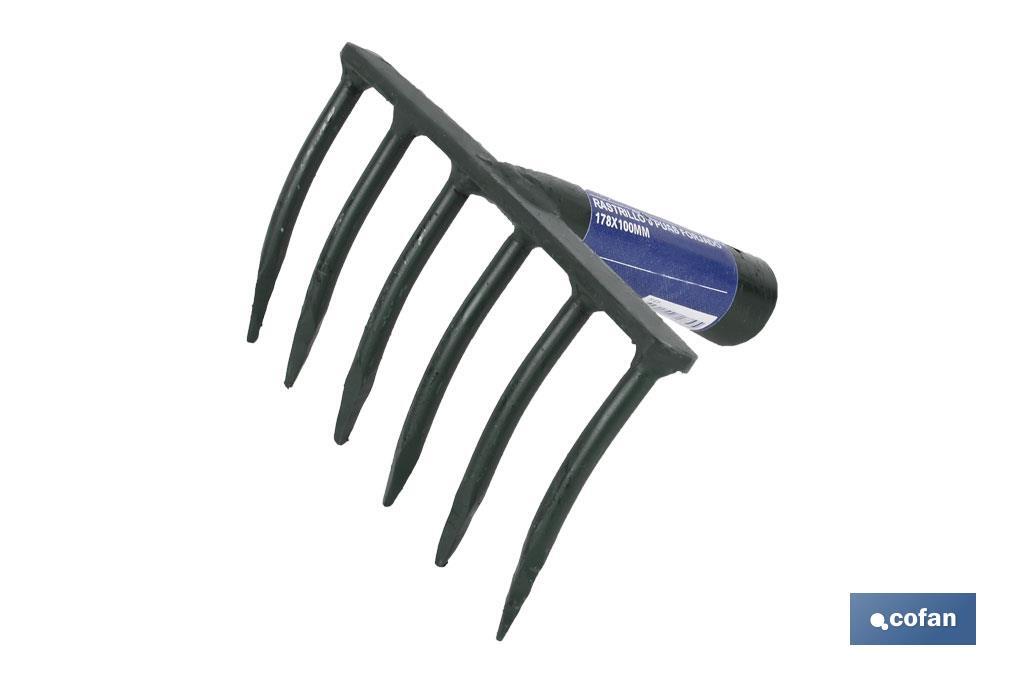 Garden rake forged in special steel | Handle not included | Available in 18 tines - Cofan