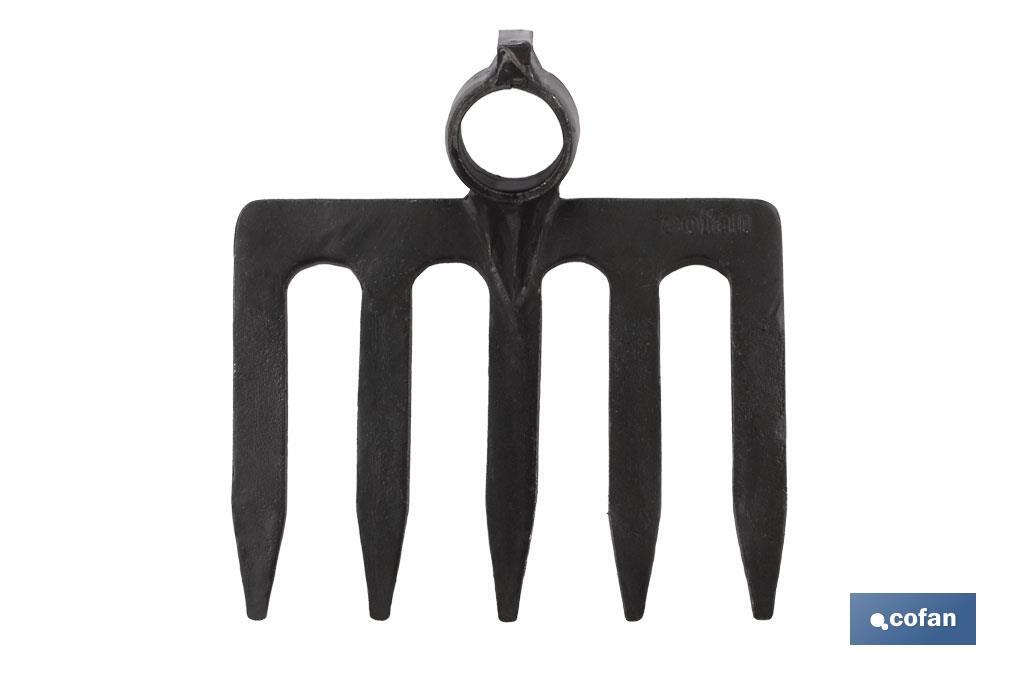 Rake with tines for stones | One-piece forged steel head | Size: 200 x 165mm - Cofan