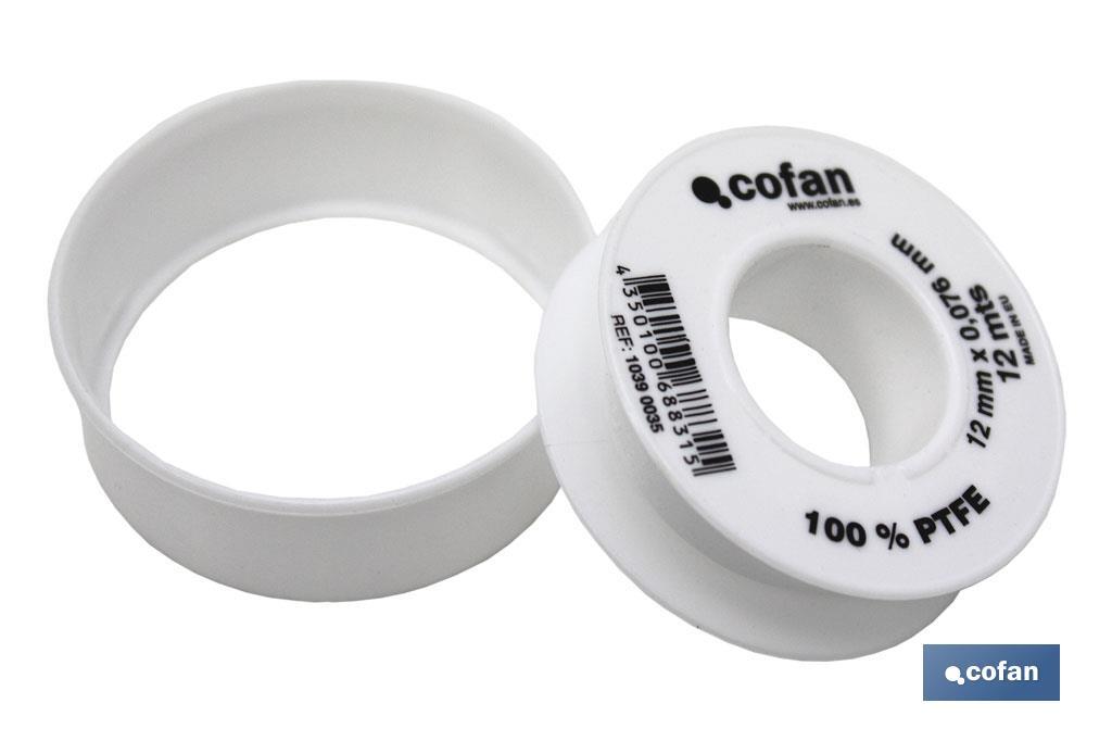 Rolo PTFE de 12mm x 0,076mm - Cofan