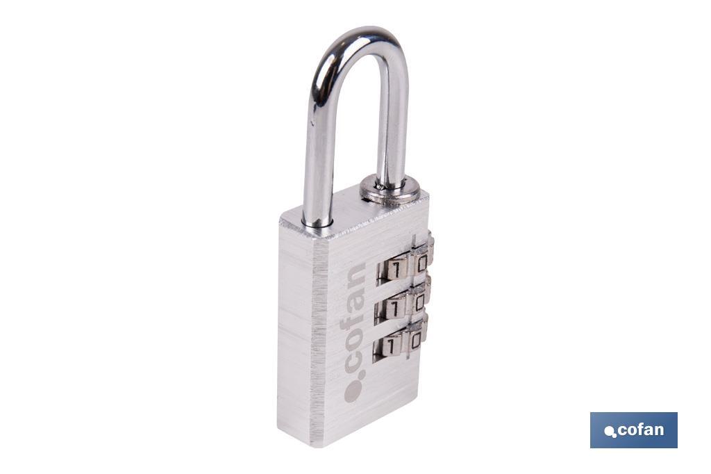 Combination Padlock with 3 digits | Safe lock for daily use - Cofan