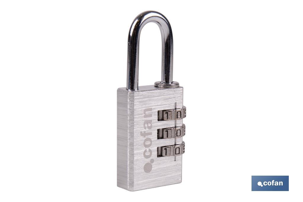 Combination Padlock with 3 digits | Safe lock for daily use - Cofan