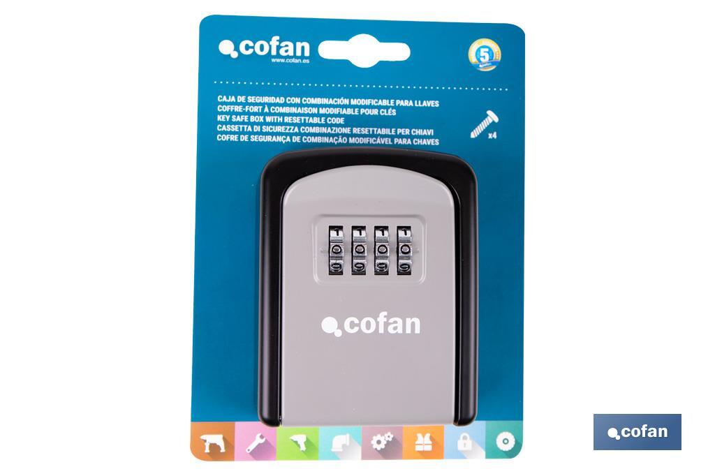 Key safe box | 4 digit resettable combination - Cofan