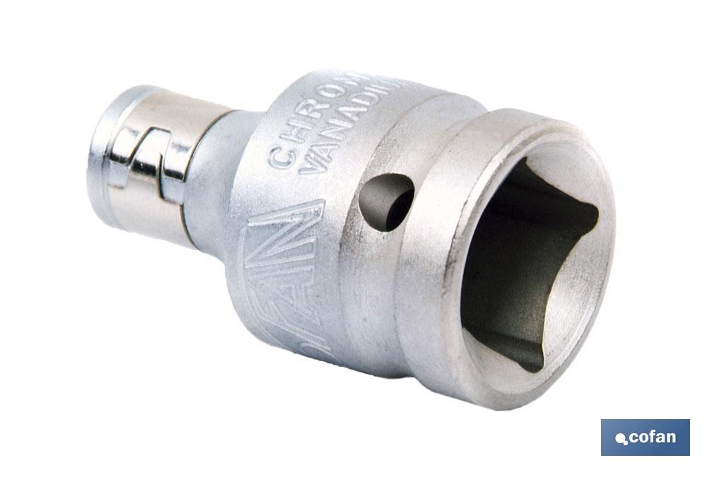 1/4" Ratchet socket bit adaptor | Chrome-vanadium steel | Size: 1/4" - Cofan