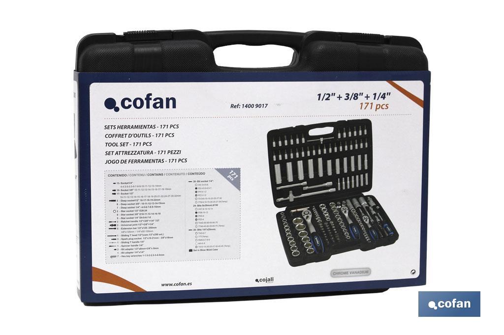 Maletín Herramientas profesional 171 pcs  - Cofan