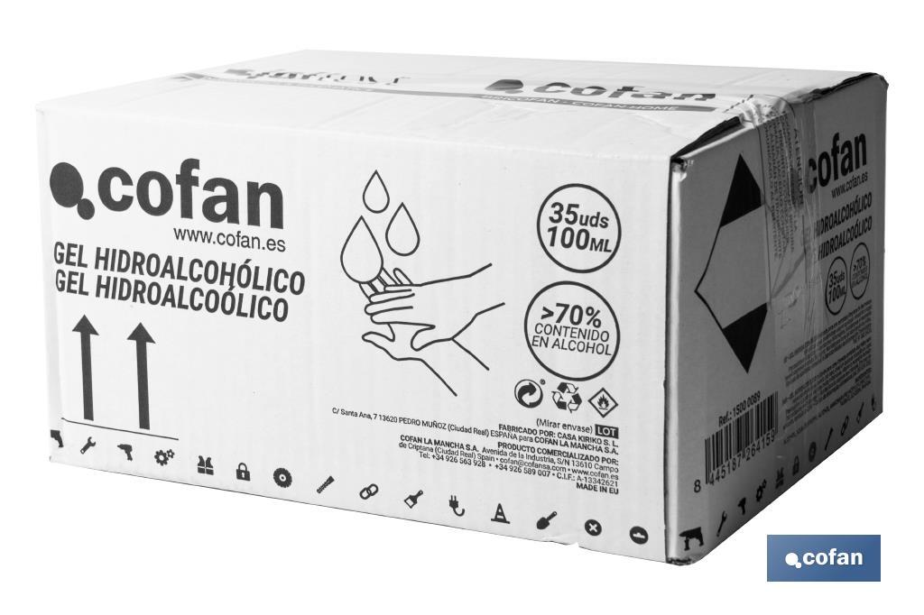 Gel Hidroalcohólico Desinfectante | Pack de 35 unidades | Cuenta con más del 70 % de contenido en alcohol - Cofan