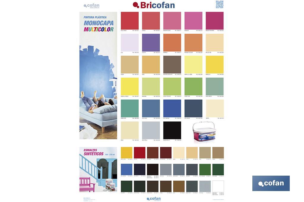 Poster/Plakat mit Palette von Farben - Cofan