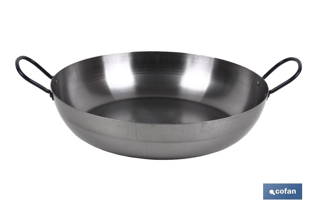 Polished steel Lyonnaise frying pan | Traditional Format | Rust resistant - Cofan
