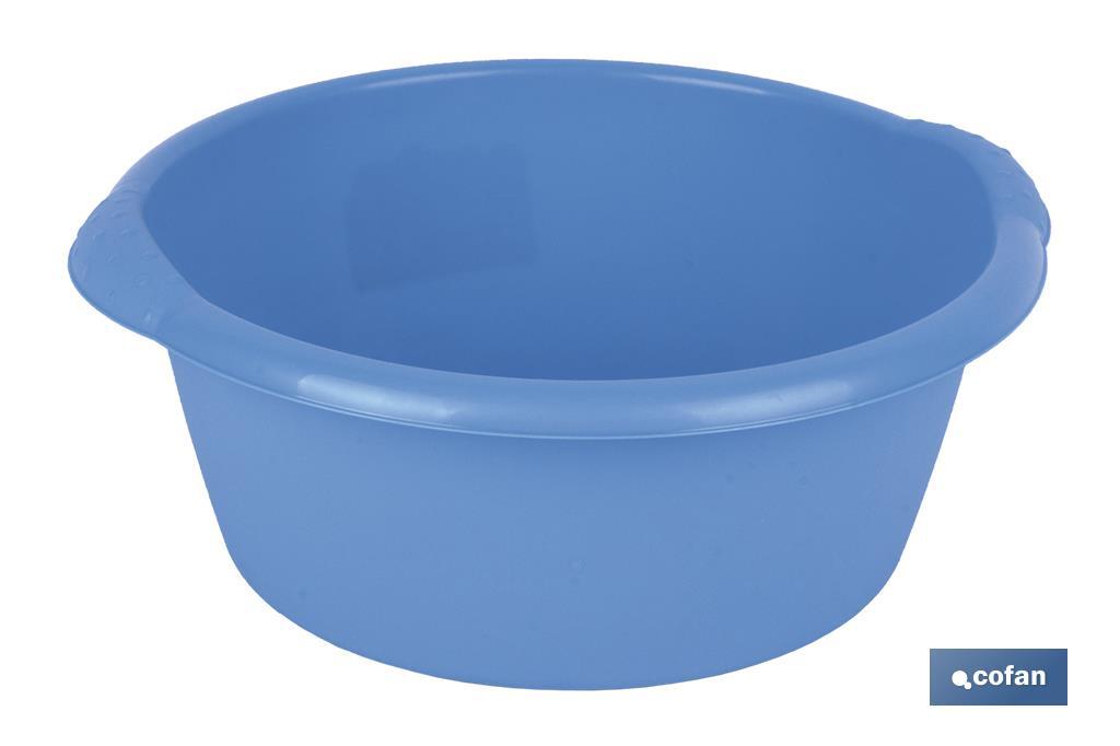 Bassine en plastique ronde bleue Mesure - 37 cm - 10 L pas cher