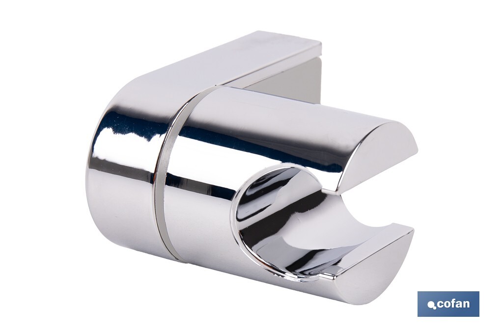 Soporte de ducha para pared | Material: ABS resistente | Soporte ajustable | Disponible en acabado cromado - Cofan