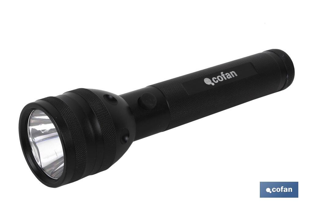 Aluminium torch, 3 Led, 3 functions, 5 x 23cm - Cofan