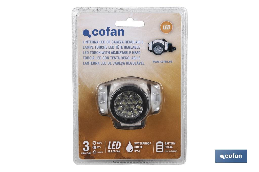 Linterna Cabeza 19 LED - Cofan
