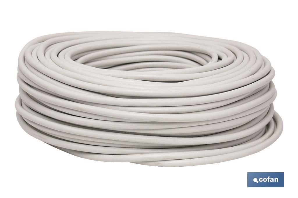 Electric Cable Roll of 100m | PVC H05VV-F| Section 3 x 1mm2 | White - Cofan