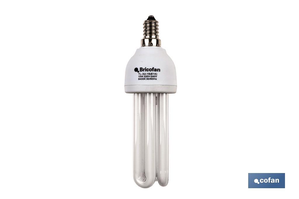 Lampada a risparmio energetico 3U 15W/E14 - Cofan