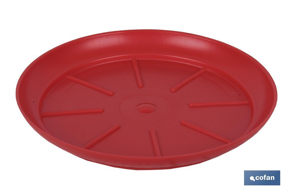 Red Flower Pot Tray, Altea Model - Cofan