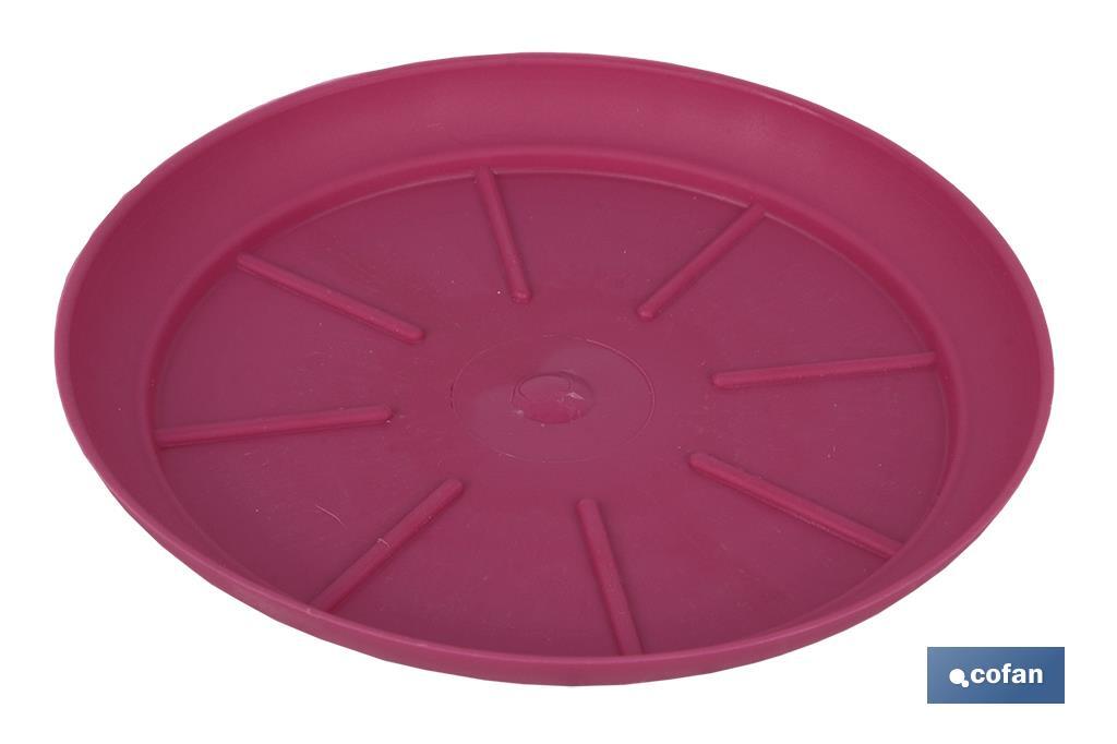 Cherry Red Flower Pot Tray, Altea Model - Cofan