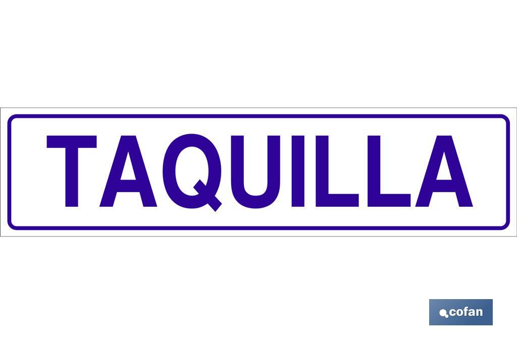 Taquilla - Cofan