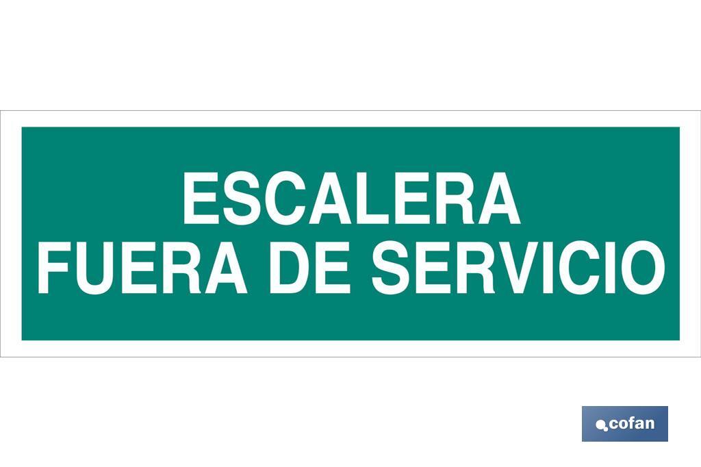 Ladder Out of service. The design of the sing may vary, but in no case will its meaning be changed. - Cofan