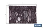 Felpudo de entrada con diseño de hojas en tonos oscuros | Material resistente | Base antideslizante | Adecuado para interior y exterior | Medidas: 50 x 70 cm - Cofan
