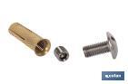 KIT DE ANCLAJE DE COBERTOR DE PISCINAS | COMPUESTO DE TACO, TORNILLO Y ESPÁRRAGO | FABRICADO EN LATÓN Y ACERO INOXIDABLE