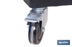 Carro portabidones de acero con ruedas antipinchazo | Cadena de seguridad | Alta resistencia y maniobrabilidad | Adecuado para bidones de 205 litros - Cofan