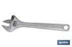 ADJUSTABLE WRENCH WITH CENTRAL THUMB SCREW | AVAILABLE IN VARIOUS SIZES AND OPENINGS | ADJUSTABLE WRENCH | CHROME-VANADIUM STEEL