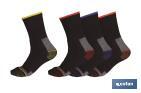 Set de 4 Pares de Calcetines Reforzados| Compuestos 65% Algodón - 25% Poliéster - 7% Poliamida - 3% Elastano - Cofan