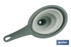 Pack de embudo y colador plegables con mango y capacidad para 0,6 litros | Color: verde | Ahorro de espacio y fácil almacenamiento - Cofan