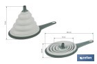 Pack de embudo y colador plegables con mango y capacidad para 0,6 litros | Color: verde | Ahorro de espacio y fácil almacenamiento - Cofan