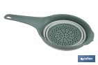 Pack de embudo y colador plegables con mango y capacidad para 0,6 litros | Color: verde | Ahorro de espacio y fácil almacenamiento - Cofan
