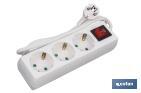POWER STRIP WITH 3 OUTLETS | CABLE OF 1.4M IN LENGTH | POWER SWITCH