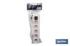 Power strip with 5 outlets | Cable of 1.4m in length | Power switch - Cofan