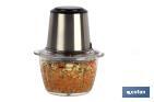 Electric food chopper | Olvera Model | Stainless steel & glass bowl | 400W | 1.2-litre capacity - Cofan