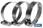 STAINLESS STEEL A-2 HOSE CLAMPS. BAND WIDTH 12MM