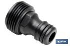 ADAPTADOR DE POLIPROPILENO  DE ROSCA MACHO 3/4 PULGADAS | APTO PARA MANGUERA | IDEAL PARA JARDINERÍA | MEDIDAS 13.5 X 8.5 X 4 CM