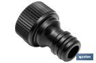 HOSE ADAPTER | FEMALE THREAD | PLASTIC | SUITABLE FOR GARDEN HOSE | AVAILABLE IN DIFFERENT SIZES
