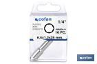 Adaptador de taladro 1/4" imantado para tornillos | Alojamiento del tornillo imantado | Medidas desde SW 5 hasta SW 13 mm - Cofan