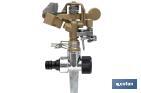 Aspersor sectorial 360º con piqueta | De metal | Para jardín y agricultura | Superficies grandes - Cofan