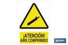 WARNING! COMPRESSED AIR