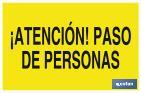 ATENCIÓN PASO DE PERSONAS