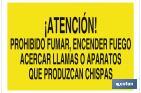 ATTENTION, LIGHTING A FIRE AND FLAMES OR SPARK-PRODUCING DEVICES FORBIDDEN 
