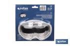 Safety goggles | Protection against splashes | Comfortable and lightweight goggles | Adjustable headband | UV protection - Cofan