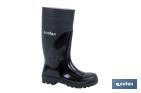 RAIN BOOT WITH STEEL TIP AND INSOLE (BLACK)