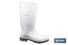 Bota de Agua | Alta de Seguridad S-4 | Color Blanco | Puntera de Acero | Fabricada en PVC-Nitrilo - Cofan