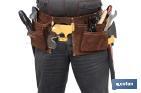 Super tool belt | Cowhide leather | It has 12 pockets - Cofan