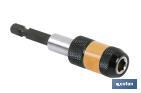 ADAPTADOR PORTA PUNTAS AUTOMÁTICO | MEDIDAS 1/4 X 77 MM  | CAMBIO DE PUNTAS RÁPIDO