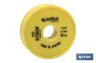 ROLL OF PTFE TAPE, 19MM X 1,10MM.
