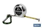 METAL TAPE MEASURE | INCLUDES A CARABINER FOR BETTER FASTENING | TAP MEASURE OF 2 METRES