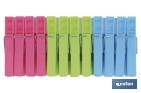 Mollette di plastica | Confezione da 24 unità | Ottima qualità | Dimensioni: 7 cm | Mollette multiuso - Cofan