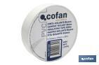 Insulating tape 180 microns | White | Resistant to voltage, heat and different acids and alkaline materials - Cofan